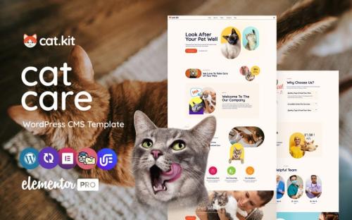 Catkit- Pet Care And Grooming Multipurpose WordPress Elementor Theme theme free